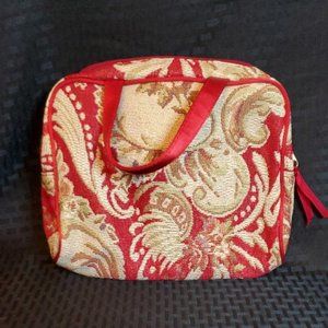 Vintage Red and Gold Travel Bag